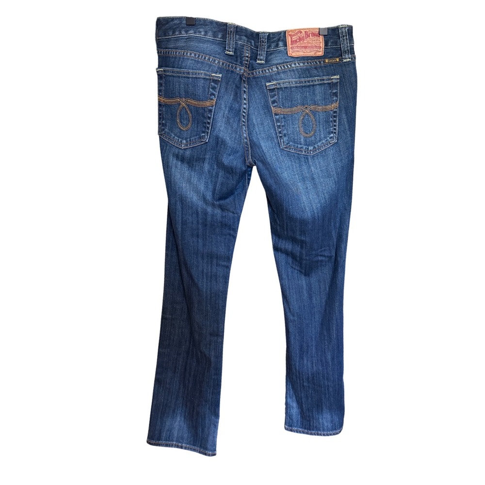 Lucky Brand Lola‎ Straight Jeans Size 8/29 Dark Wash Excellent Mid Rise Festival - Picture 4 of 8